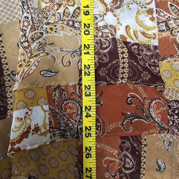 Boho Tunic Top Sz L Layered Patchwork High Low Forest Fairy Autumn Fall - Picture 8 of 11